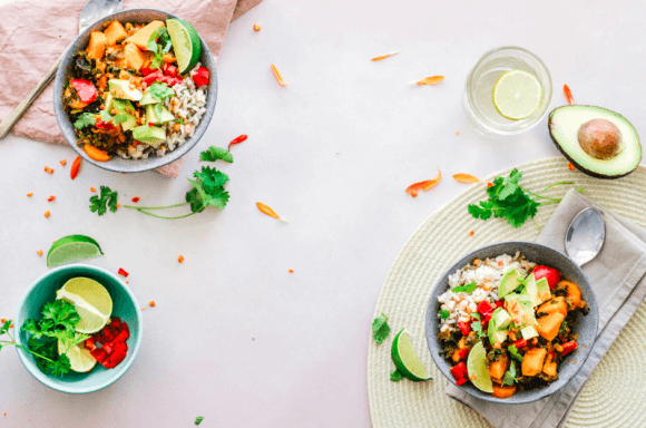 Food in Bowls Image