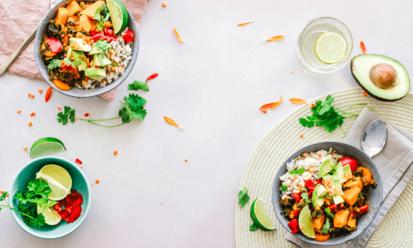 Food in Bowls Image